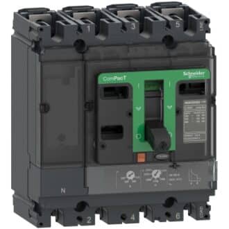 کلید اتوماتیک 40 آمپر اشنایدر الکتریک چهار پل 50KA حفاظت 4D - TM-D